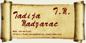 Tadija Madžarac vizit kartica
